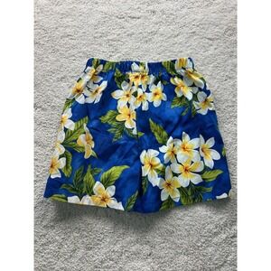 Hawaii‎ Station Shorts Boys 3-4 Hawaiian Plumeria Made in Hawaii Floral Summer